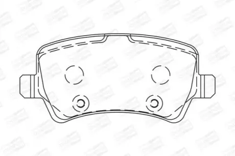 Гальмівні колодки задні Range Rover Evoque / Volvo S60, S80, V70, XC60, XC70 CHAMPION 573748CH
