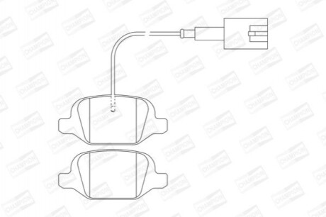 Гальмівні колодки CHAMPION 573400CH