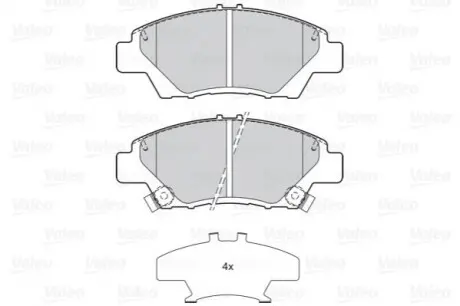 Гальмівні колодки дискові HONDA CR-Z/Jazz/Insight "1,2-1,5 "F "08>> Valeo 302158