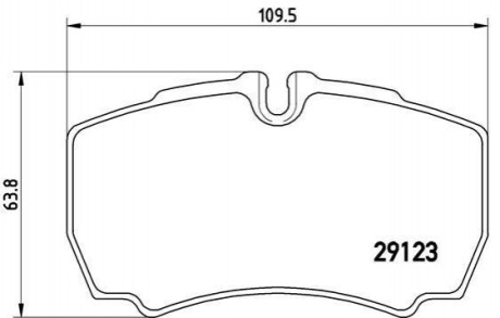 Гальмівні колодки, дискове гальмо (набір) BREMBO PA6023