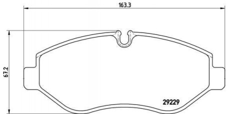 Гальмівні колодки, дискове гальмо (набір) BREMBO PA6026 (фото 1)