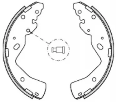 FORD Гальмівні колодки барабанні RANGER 2.5 D 99-02, MAZDA B-SERIE 2.5 D 99-06, NISSAN NP300 NAVARA 2.5 dCi 4x4 14- REMSA 4232.00 (фото 1)