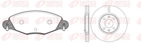 CITROEN К-кт гальм. колодки + диски C5 I (DC_) 2.2 HDi (DC4HXB, DC4HXE) 01-04 REMSA 8827.00