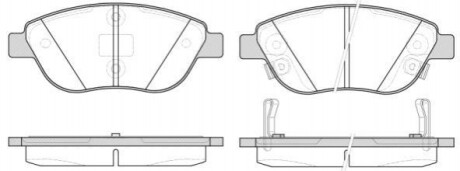 Opel гальмівні колодки передн. Corsa D, PEUGEOT 1.6Hdi 09- REMSA 0859.32