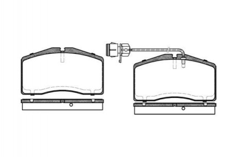 Гальмівні колодки перед. AUDI A8/S8 94-02 (з датчик.) REMSA 0448.12