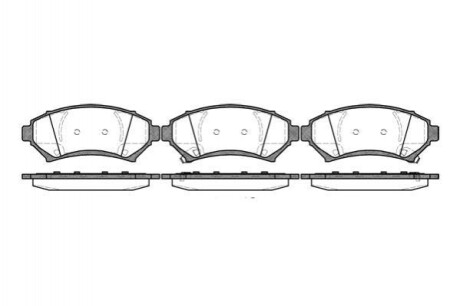 OPEL гальмівні колодки передні Sintra 2.2DTI,3.0I 96- REMSA 0641.02