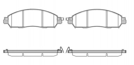NISSAN Колодки гальмівні передні. Navara 2,3dCi 15- REMSA 1612.04 (фото 1)
