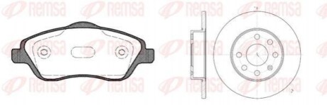 OPEL К-кт гальм. колодки + диски Corsa C 1,0-1,8 00- REMSA 8774.05