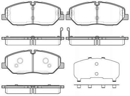 HYUNDAI гальмівні колодки передн. H350 2.5 CRDI 15- REMSA 1226.32
