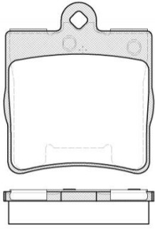 DB гальмівні колодки дискові W203 C-klasa 00- задн. REMSA 0678.10