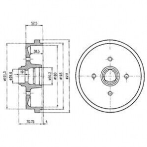 Гальмiвнi барабани Delphi BF96