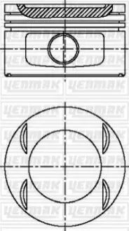 Поршень с кольцами і пальцем (размер отв. 86.00/STD) CITROEN Xsara/Xantia 2,0i FIAT Ulysse 2.0i 16V PEUGEOT 306/406/605 2.0i (XU 10 J 4 RZ) Yenmak 31-04499-000