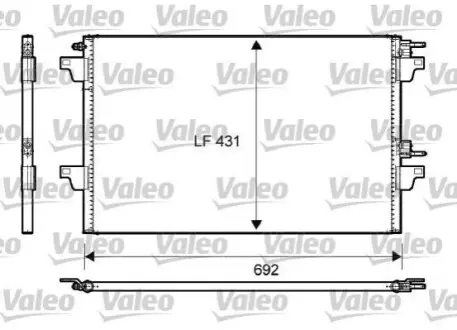 Радіатор кондиціонера Renault Espace 2.0/3.0/1.9-3.0dCi 03- Valeo 814007
