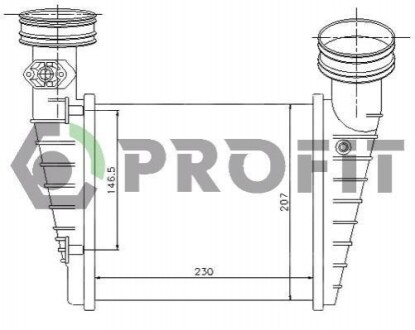 Радіатор наддуву PROFIT PR 9555T1 (фото 1)