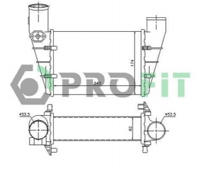Радіатор наддуву PROFIT PR 9539T1 (фото 1)
