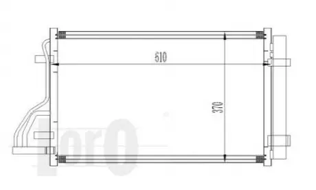 Радіатор кондиціонера HYUNDAI i30 1.6 07-11 Loro 019-016-0009