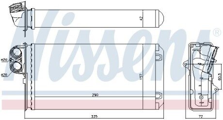 PEUGEOT Радіатор опалення 607 00- NISSENS 72937