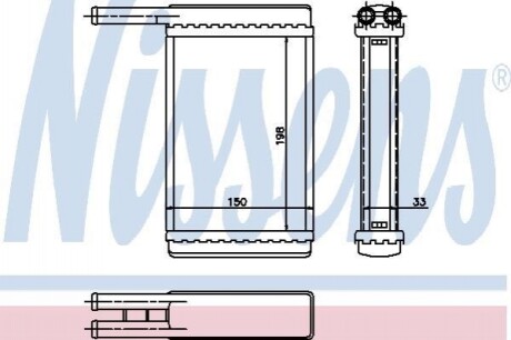 FORD Радіатор опалення FIESTA 89- NISSENS 71753 (фото 1)