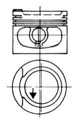 Поршень VW Passat/Golf III/Caddy/ Audi 100 1.8 82- (81.01mm/STD) KOLBENSCHMIDT 93928600