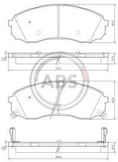 Гальмiвнi колодки дисковi ABS A.B.S. 37618 (фото 1)