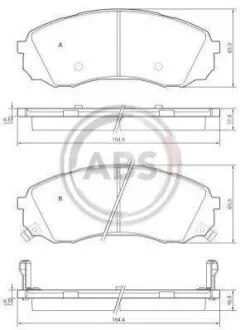 Гальмiвнi колодки дисковi ABS A.B.S. 37618