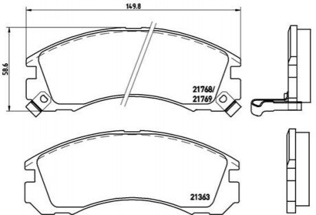 Гальмiвнi колодки дисковi BREMBO P54017X