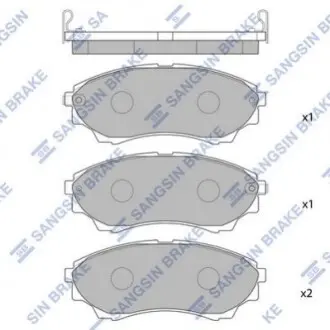 Колодки дискового тормоза SANGSIN Hi-Q (SANGSIN) SP1479