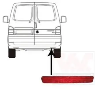 Відбивач заднього бампера правий VW T5 03&gt;09 Van Wezel 5896930 (фото 1)