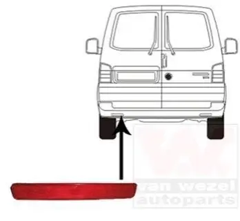Відбивач заднього бампера лівий VW T5 03&gt;09 Van Wezel 5896929 (фото 1)