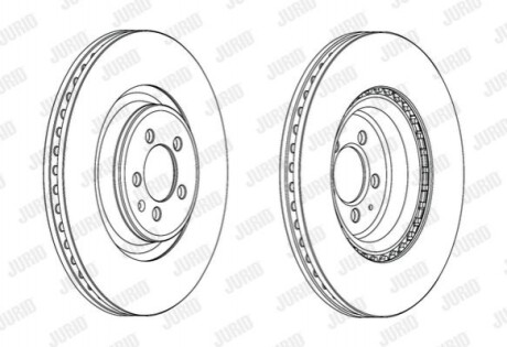 Гальмівний диск передній Audi A4, A5, A6, A7, Q5 Jurid 562661JC1