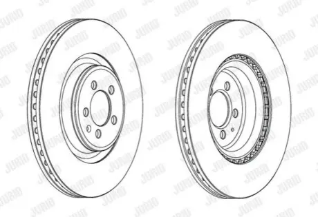 Гальмівний диск передній Audi A4, A5, A6, A7, Q5 Jurid 562661JC1 (фото 1)