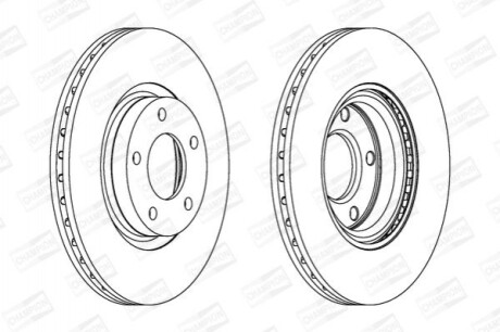 Гальмівний диск передній Mazda 3, 5 CHAMPION 562635CH