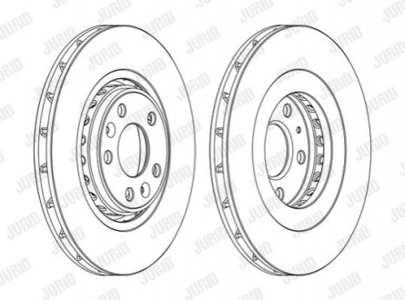 Гальмівний диск передній Renault Clio, Espace, Grand Scenic, Laguna, Megane, Scenic, Talisman Jurid 562596JC1