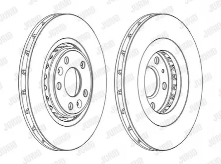 Гальмівний диск передній Renault Clio, Espace, Grand Scenic, Laguna, Megane, Scenic, Talisman Jurid 562596JC1