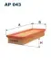 Фiльтр повiтряний FILTRON AP043 AP043