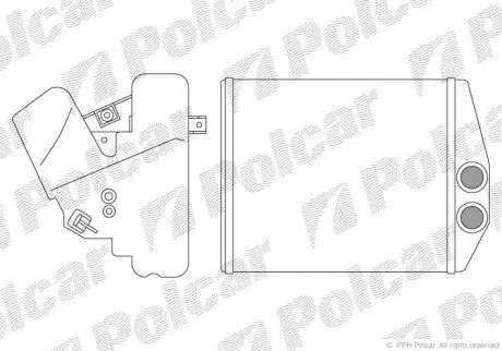 Радіатор пічки Opel Vectra C 02/Fiat Croma 05-/Saab 9-3 02- Polcar 5518N8-2