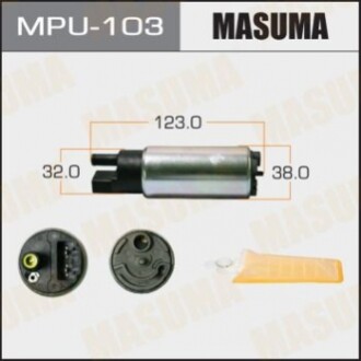 Насос топливний 150L/h, 3kg/cm2, сетка MPU-002, c MASUMA MPU103