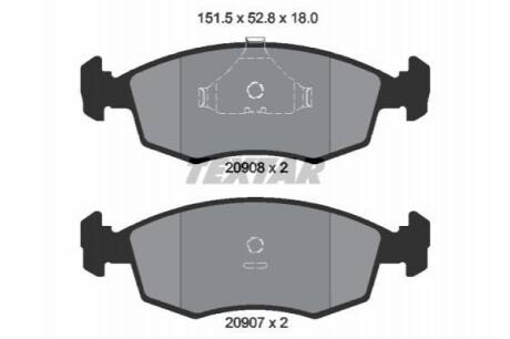 Гальмiвнi колодки дисковi TEXTAR 2090802