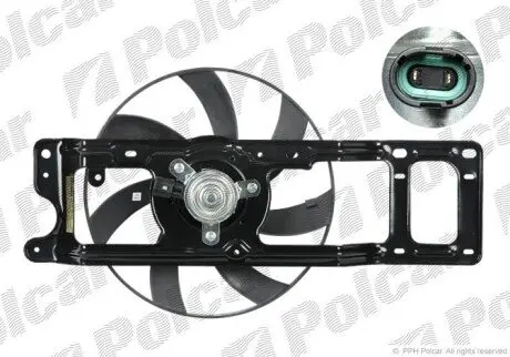 Вентилятори з корпусом / кронштейном RENAULT CLIO, 98- Polcar 601523W2