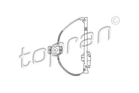 Склопiдйомник механiчний заднiй, правий TOPRAN TOPRAN / HANS PRIES 103594