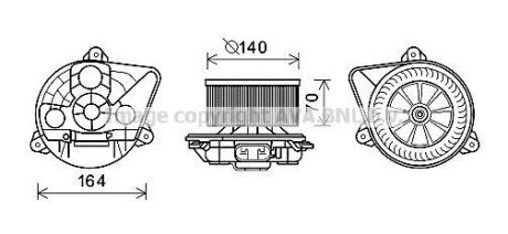 AVA AVA Вентилятор салону NISSAN PRIMASTAR (2001) 2.5 DCI AVA COOLING OL8623