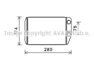 AVA AVA Радіатор пічки CITROËN JUMPER (2006) 3.0 HDI AVA COOLING FT6410