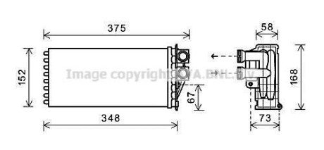 AVA AVA Радіатор пічки PEUGEOT 3008 (2009) 1.6 THP AVA COOLING PEA6359