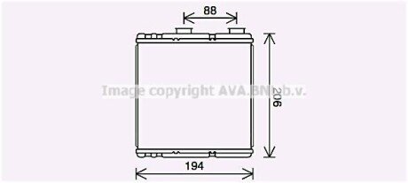AVA AVA Радіатор пічки RENAULT LAGUNA (2008) 2.0 AVA COOLING RT6634
