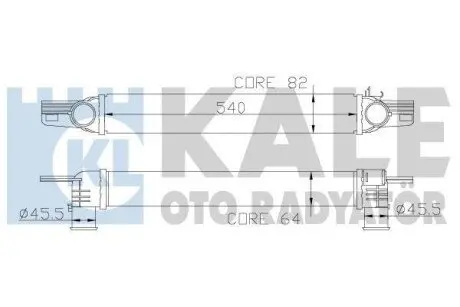 KALE CITROEN інтеркулер Nemo,Fiat Fiorino,Qubo,Peugeot Bipper 1.3/1.4HDI 08- Kale Oto radyator 344300