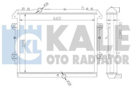 KALE TOYOTA Радиатор охлаждения Fortuner,Hilux VII 2.5/3.0 D-4D 04- Kale Oto radyator 366500