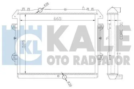 KALE TOYOTA Радиатор охлаждения Fortuner,Hilux VII 2.5/3.0 D-4D 04- Kale Oto radyator 366500 (фото 1)