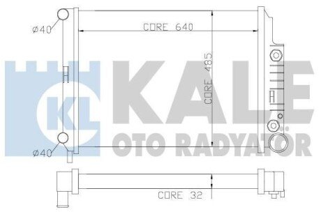 KALE DB Радиатор охлаждения W210 2.8/3.2 95- Kale Oto radyator 351600 (фото 1)