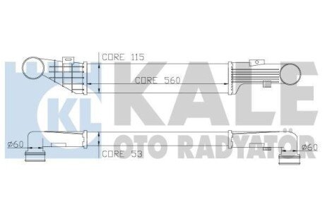 KALE DB Інтеркулер W204/212 07- Kale Oto radyator 347300