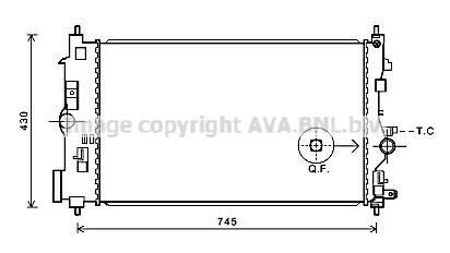 AVA OPEL Радіатор системи охолодження двигуна INSIGNIA A 11-, ZAFIRA TOURER C 11- AVA AVA COOLING OLA2591